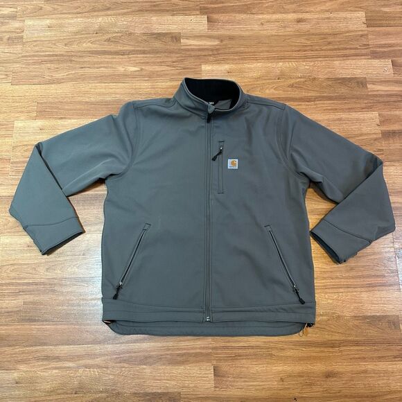 Carhartt Crowley Rain Defender Relaxed Fit Gray Zip Up Jacket | Adult Size XL - Picture 1 of 15